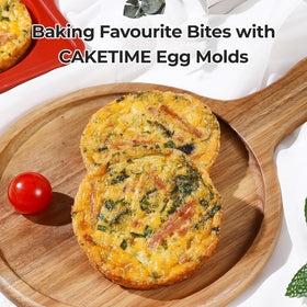 CAKETIME polished nonstick surface enables easy release from the pan.