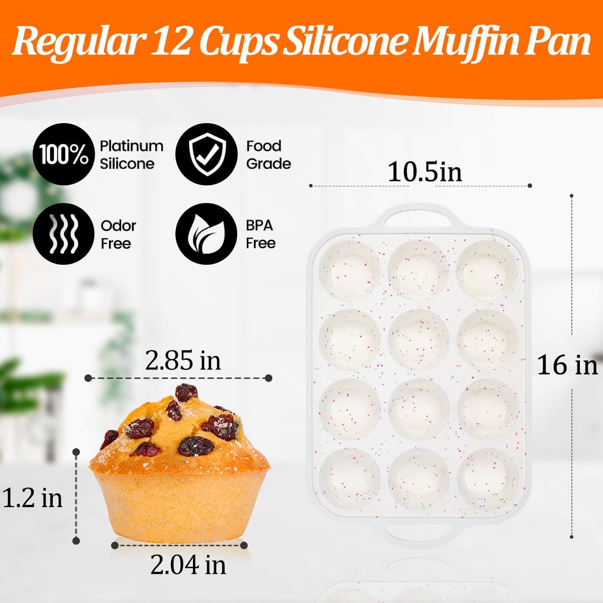 CAKETIME regular-size cups with 2.85 inch opening fit standard liners