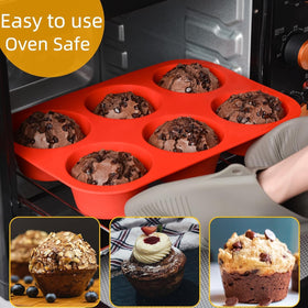 CAKETIME silicone jumbo muffin pan 2-pack for storage and extra baking.
