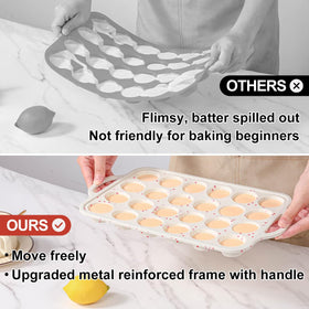 CAKETIME two-pack heart-shaped mini muffin pan for bulk baking