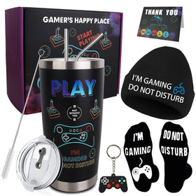 CAKKA 20oz insulated tumbler keeps drinks warm during long gaming sessions