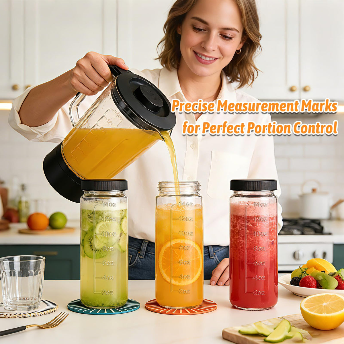 CAKKVDE eight-pack juice set ships ready for gifting or organizing.