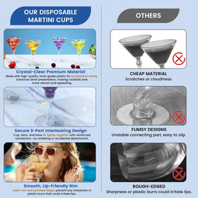 CALBODE crystal clear plastic glass ideal for desserts and drinks