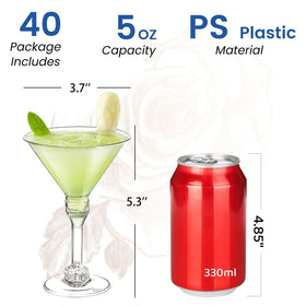 CALBODE martini glass assembly showing base, stem, and body for easy setup