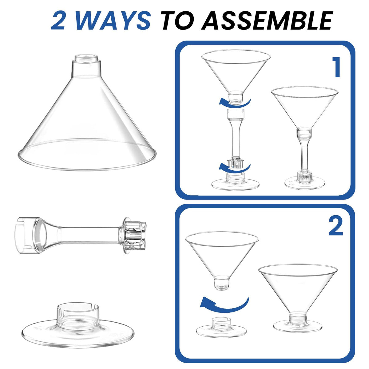 CALBODE PS hard plastic cups for safe, durable cocktails