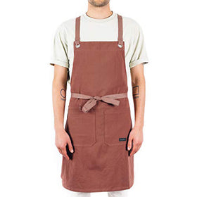 Caldo Crossback apron durable cotton twill provides lasting protection for daily kitchen tasks.