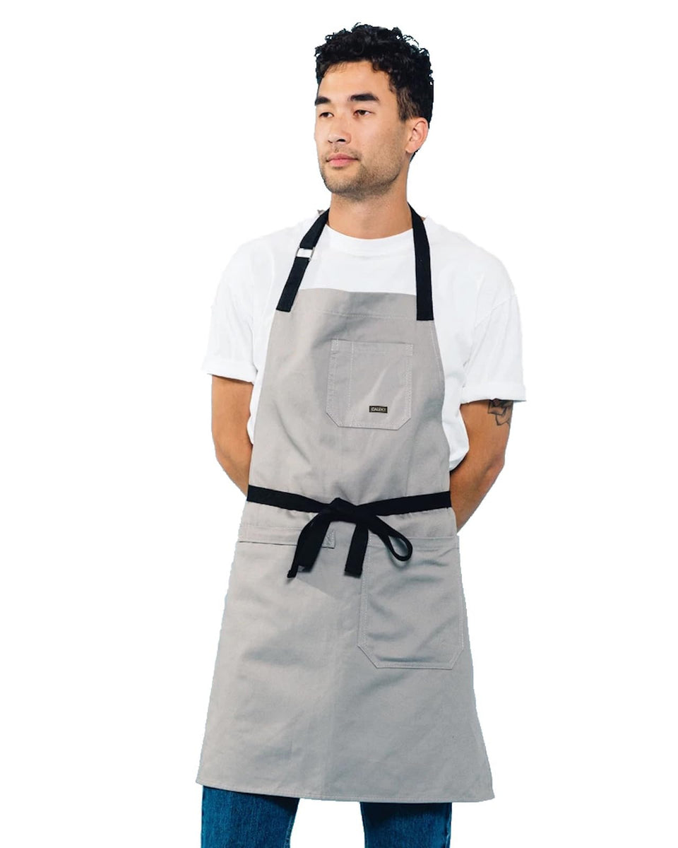 Caldo Daily Cotton Kitchen Apron front view showing full coverage for cooking tasks