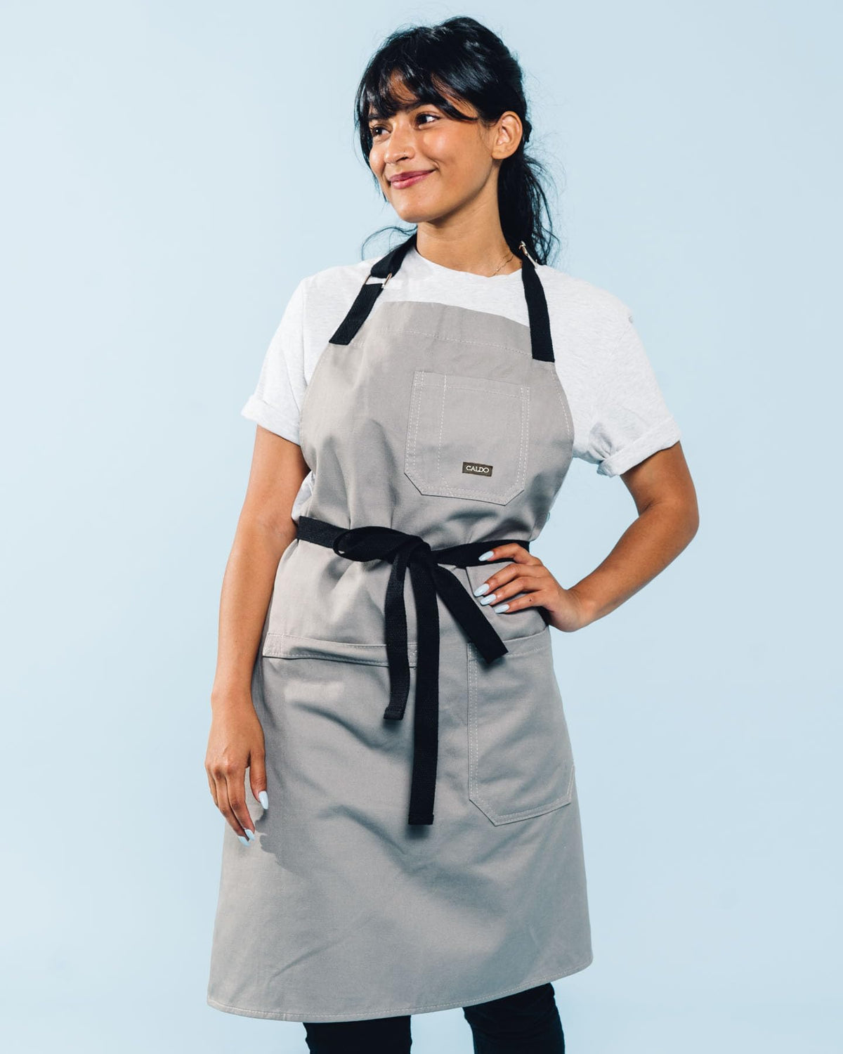 Caldo Daily Cotton Kitchen Apron neck adjustment feature for a comfortable fit