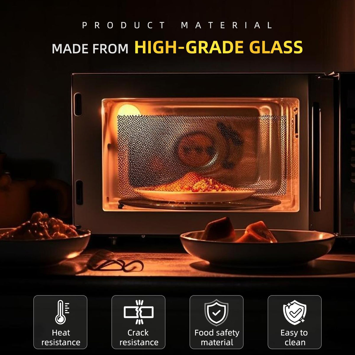 CALPALMY food-safe dishwasher-safe microwave plate for direct food placement