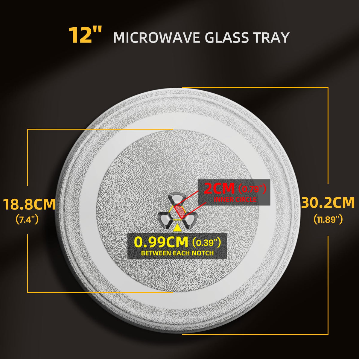 CALPALMY replacement glass turntable ensuring precise fit and smooth rotation