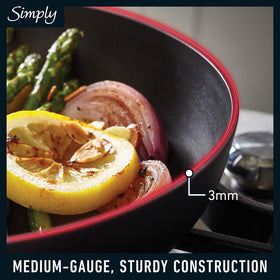 Calphalon 2-quart sauce pan with lid for versatile sauces.