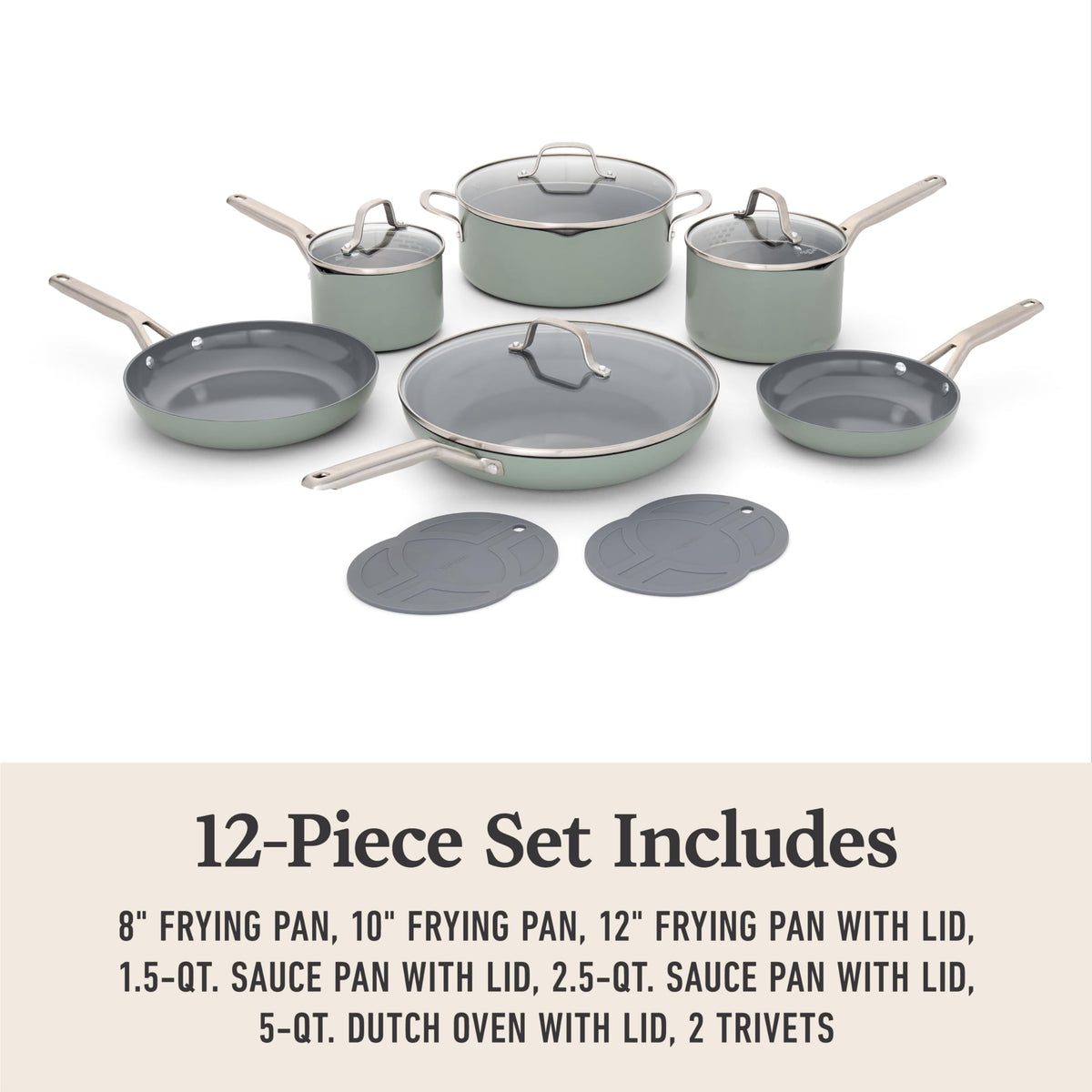 Calphalon ceramic nonstick 5-quart Dutch oven with lid for braises and hearty one-pot meals