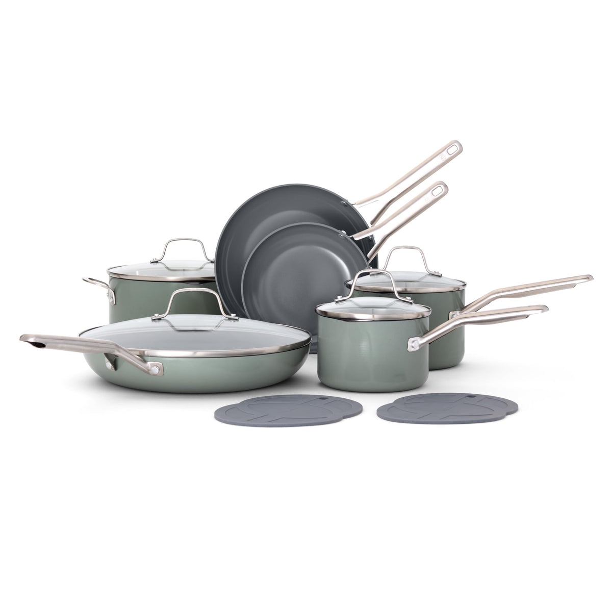 Calphalon ceramic nonstick 8-inch frying pan showing easy release for breakfast eggs