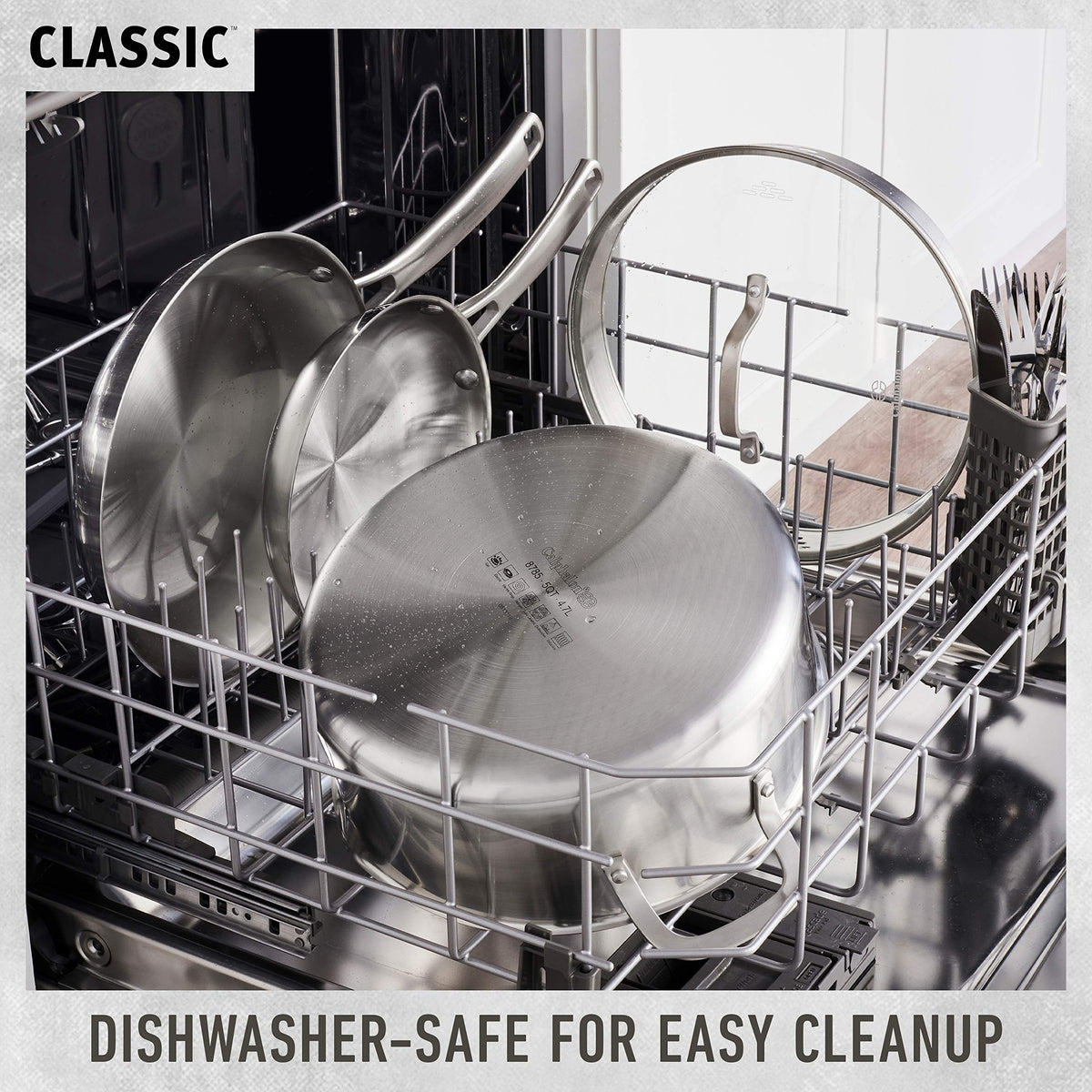 Calphalon Classic 2.5-quart sauce pan with cover for sauces and reheats.