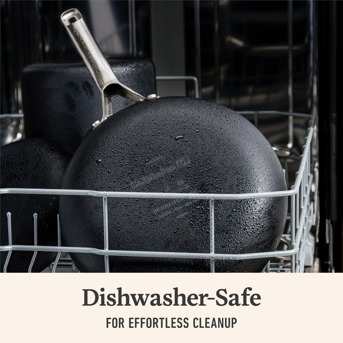 Calphalon sauce pans with lid emphasizing versatile stovetop use