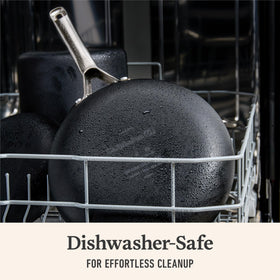 Calphalon sauce pans with lid emphasizing versatile stovetop use