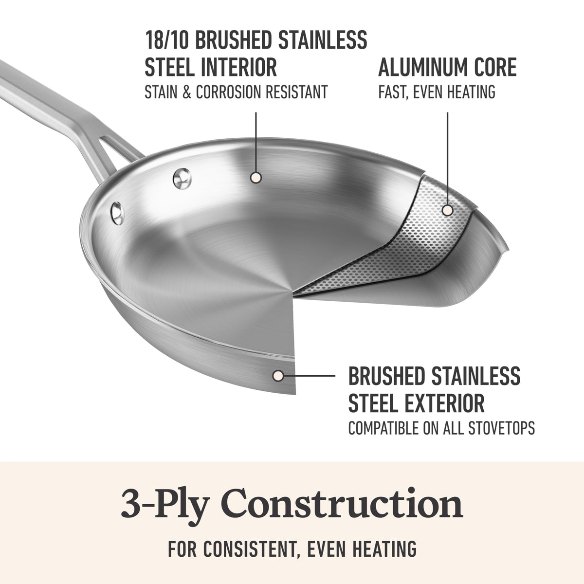 Calphalon induction-compatible cookware on a smooth stovetop, showcasing versatile compatibility.