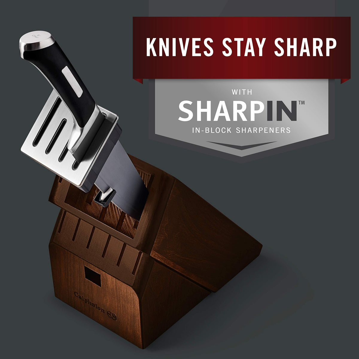 Nonstick blade ridge aids quick release and reduced sticking during chopping.