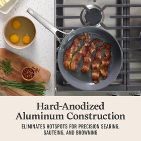 Calphalon Premier ceramic nonstick with cool stainless steel handle for safe stovetop cooking