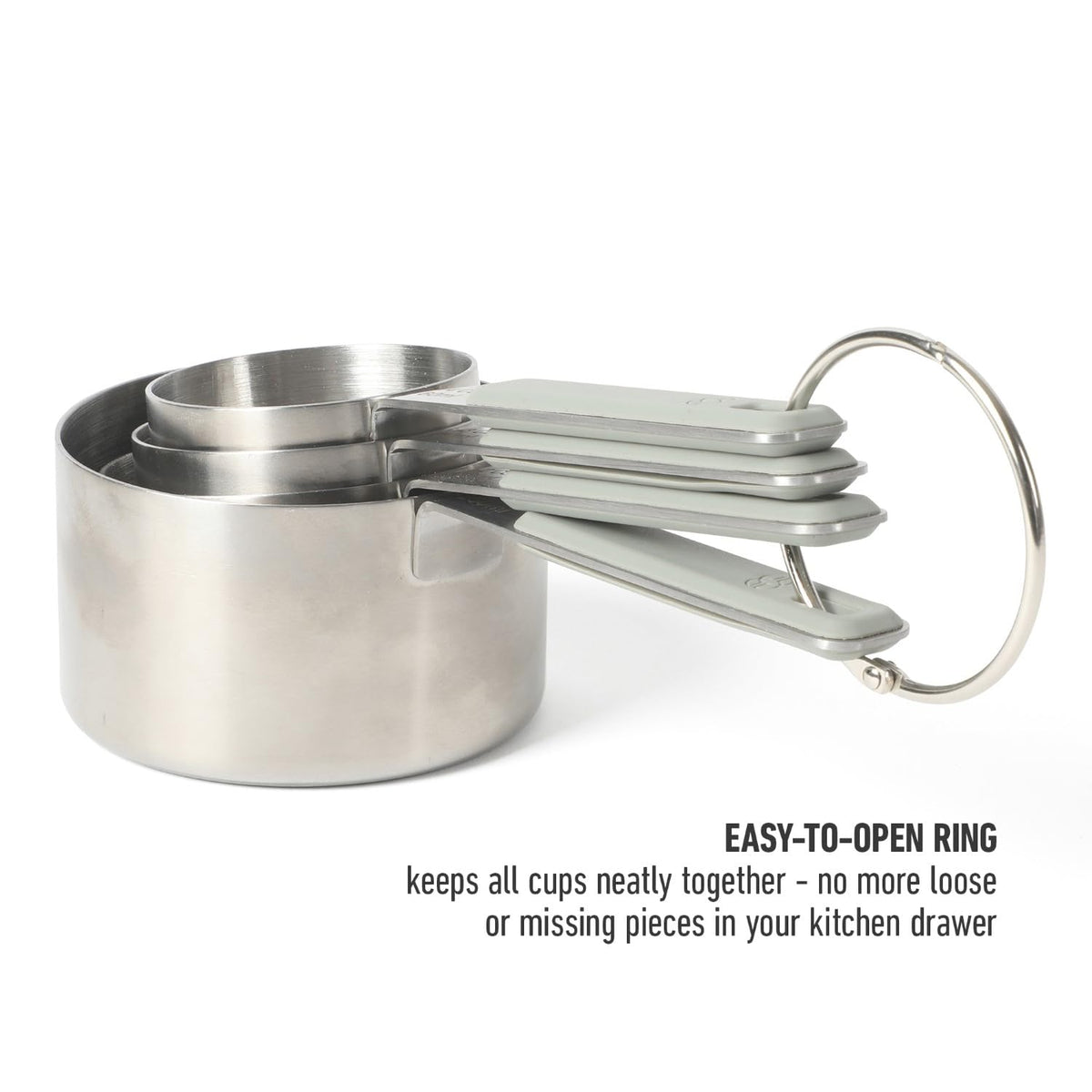 Calphalon Prime linked-ring image showing easy separation or clustered storage.