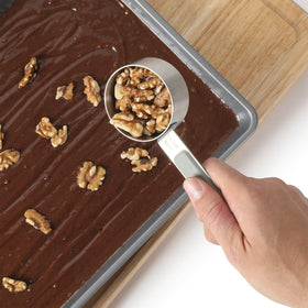 Calphalon Prime nesting-capable cups for space-saving kitchen organization.