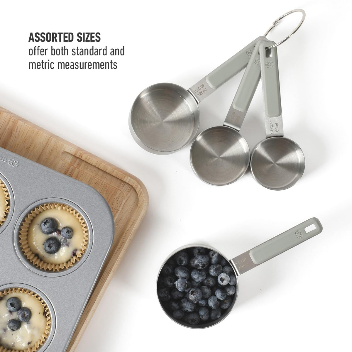 Calphalon Prime stainless-steel finish detail for kitchen longevity.