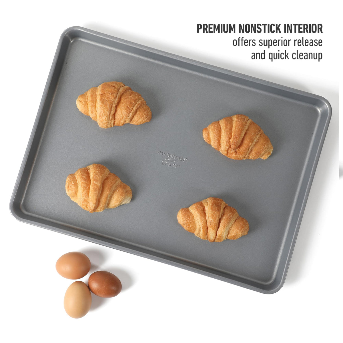Calphalon Titan Steel Core oven-safe up to 500°F for versatile baking
