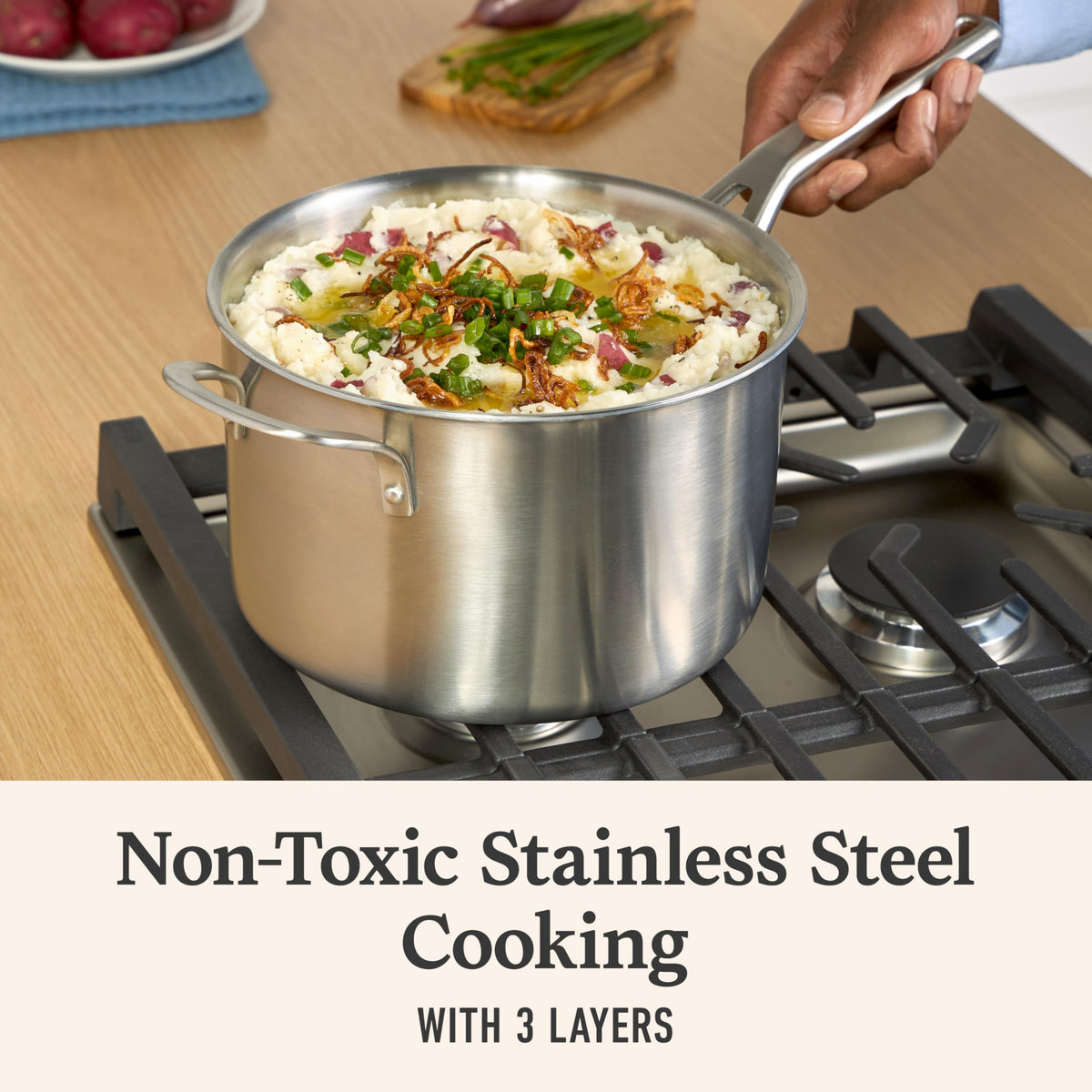 Calphalon Turbo Temp technology heats faster for quicker meal prep.