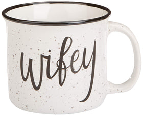 CAM N HONEY Farmhouse Wifey Mug with warm glaze for shared moments