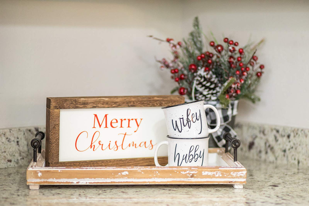 CAM N HONEY mug on a kitchen shelf in farmhouse style display