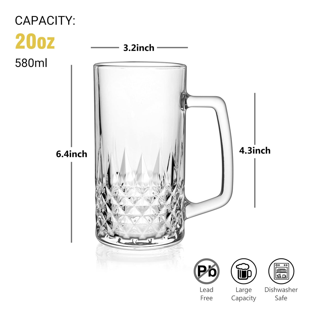 Freezer-safe Cambareign beer glasses keep beer colder for longer.