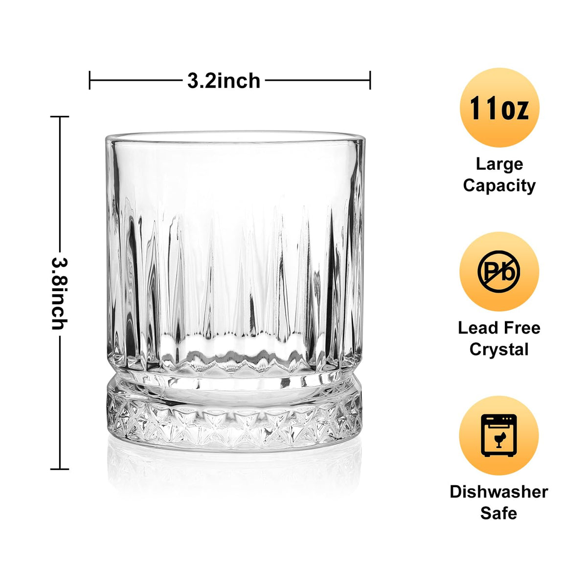 Cambareign lead-free crystal base provides stable hand feel