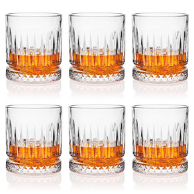 Cambareign whiskey glasses 6pc 11oz set showcasing clear lead-free crystal