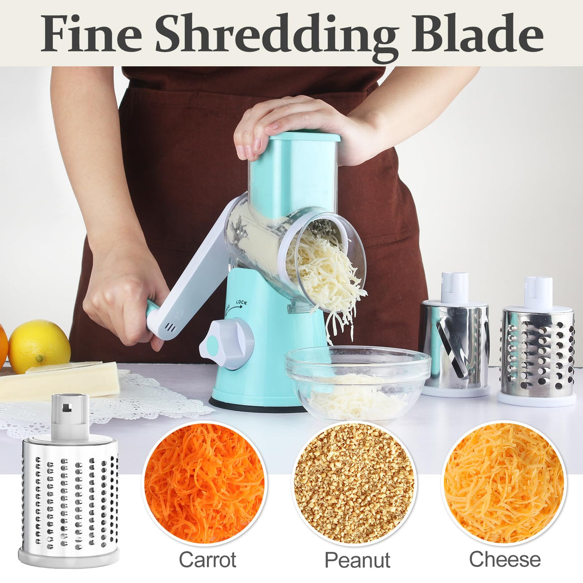 Cambom non-slip suction base keeps grater steady during use