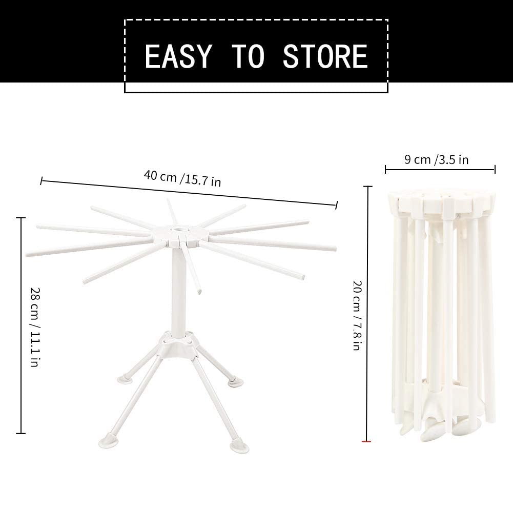 Cambom pasta drying rack is dishwasher-safe for easy cleaning.
