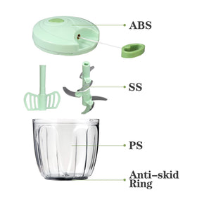 Cambom 900ml chopper with dishwasher-safe components for simple cleanup.