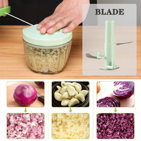 Cambom chopper with stainless blades enables efficient, even cuts.