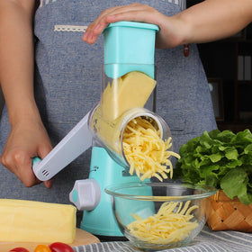 Manual hand crank delivers precise control for fresh cheese