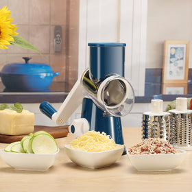 Disassembled Cambom grater stored in a drawer for compact storage