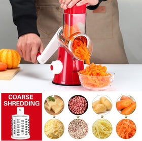 Cambom slicing blade in action for even cheese slices.