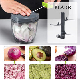 Cambom stainless steel blades ensure efficient, even chopping
