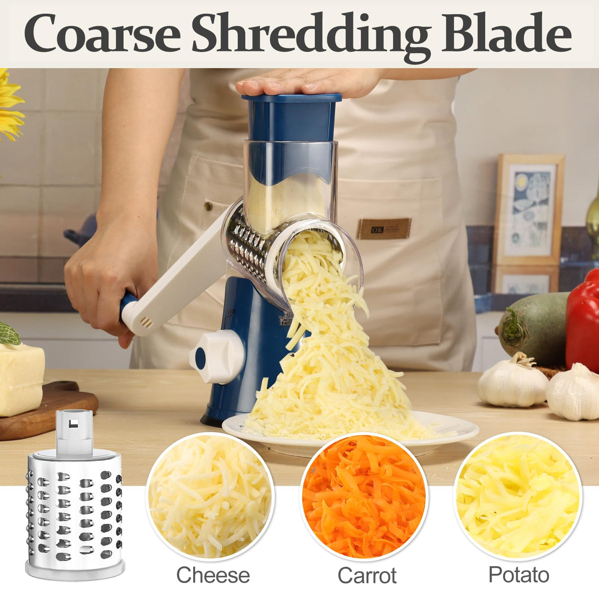 Cambom stainless steel blades; sharp, rust-resistant performance for various cheeses.