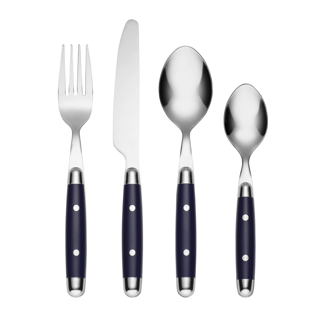 Cambridge Jubilee Blue 16-piece flatware set for daily dining and easy cleanup.