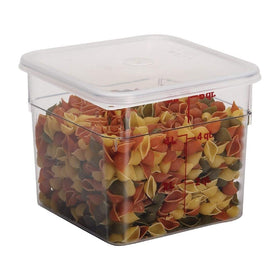 Cambro clear polycarbonate 6 qt container highlights contents for fast prep