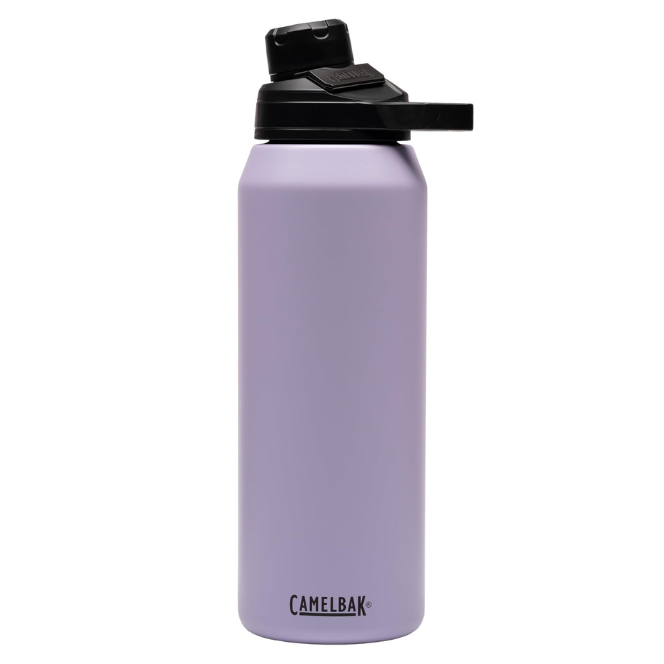 CamelBak Chute Mag 32oz bottle with magnetic cap for leak-free travel hydration.