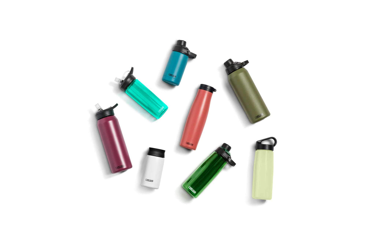 CamelBak Eddy+ dishwasher-safe bottle simplifies cleaning after workouts.