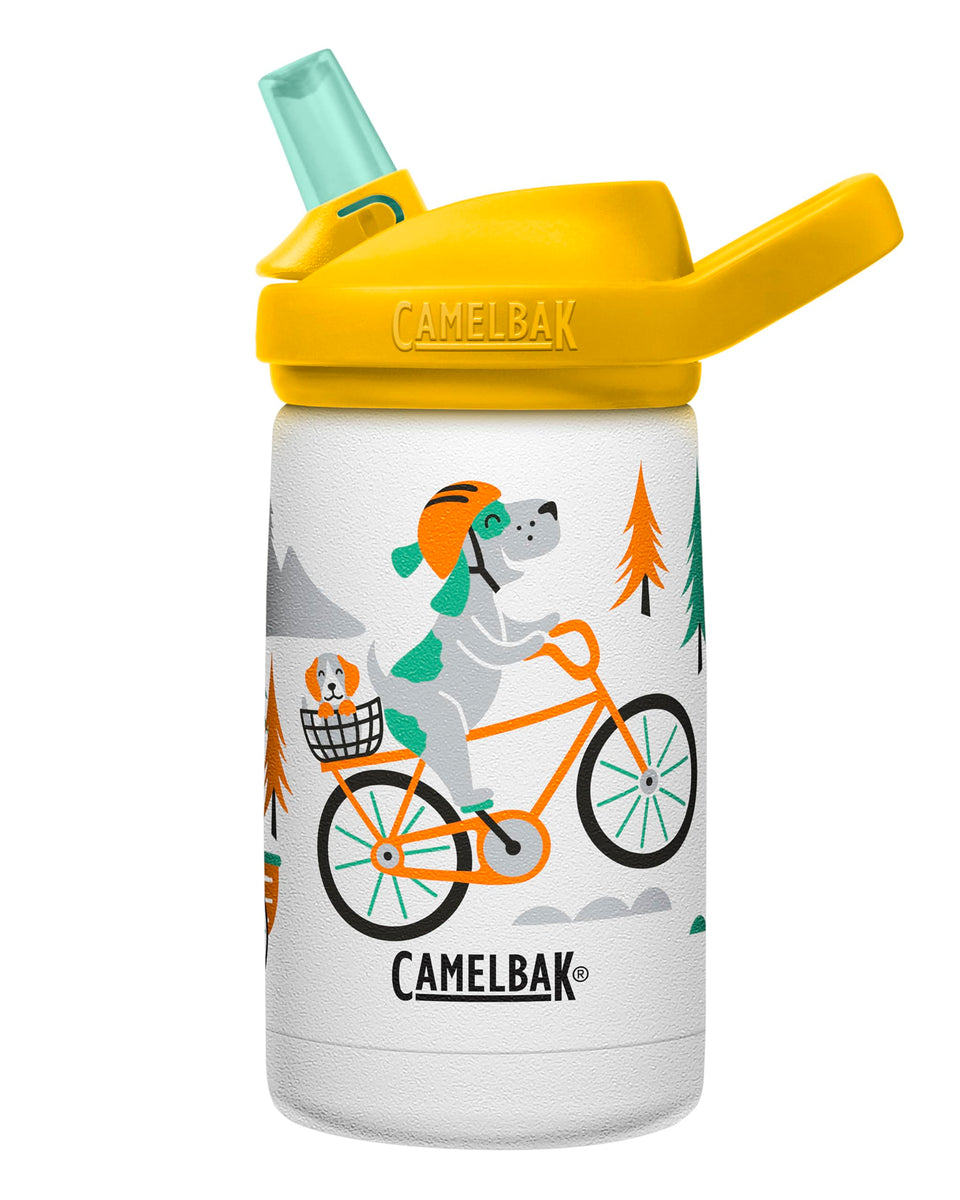 CamelBak Eddy+ Kids bottle front view with bite valve for easy hydration on the go.
