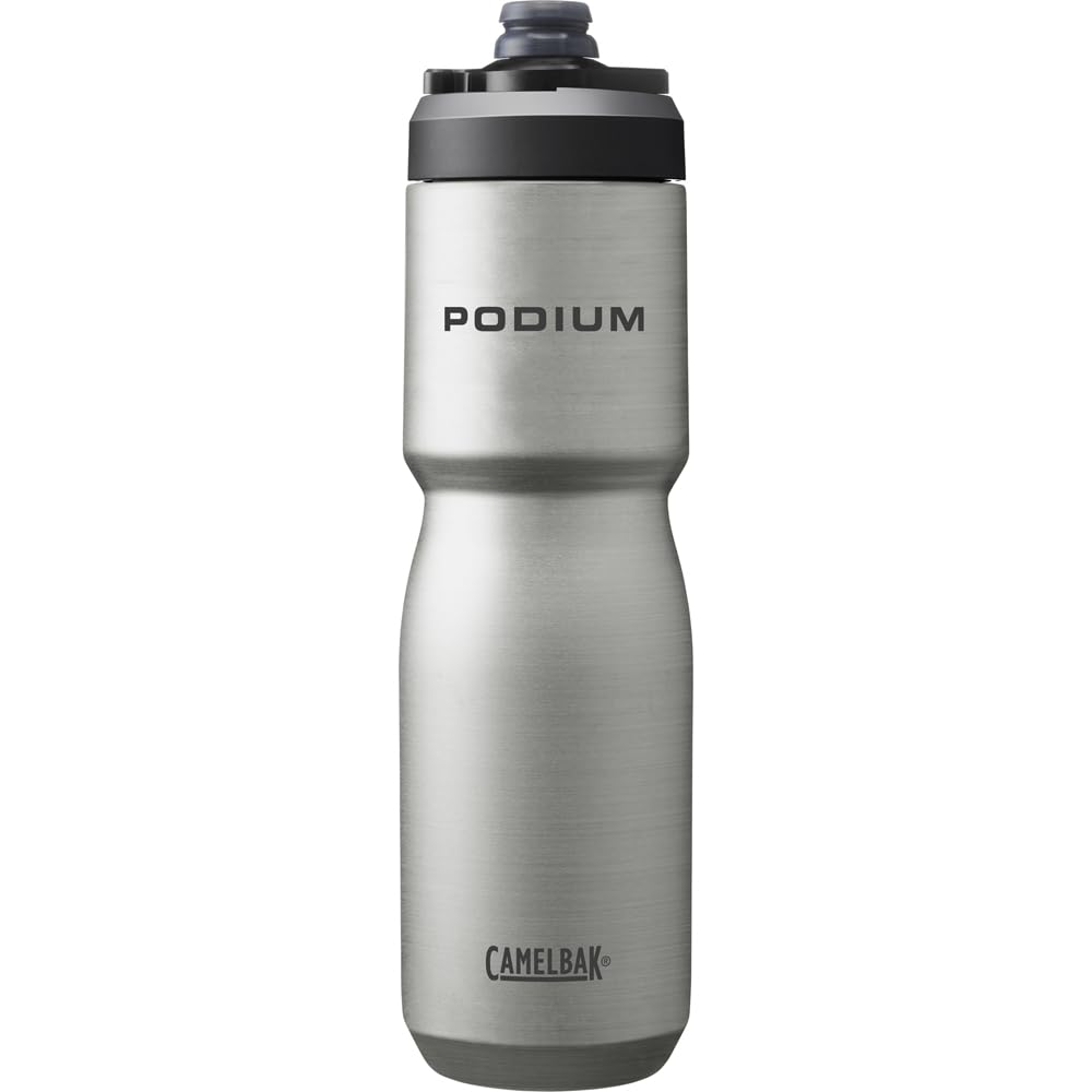 CamelBak Podium Steel 22oz bottle mounted on a bike frame for long-lasting cold hydration