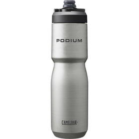 CamelBak Podium Steel 22oz bottle mounted on a bike frame for long-lasting cold hydration