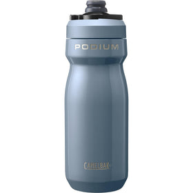 CamelBak Podium Steel bottle with cold hydration during hot climbs.